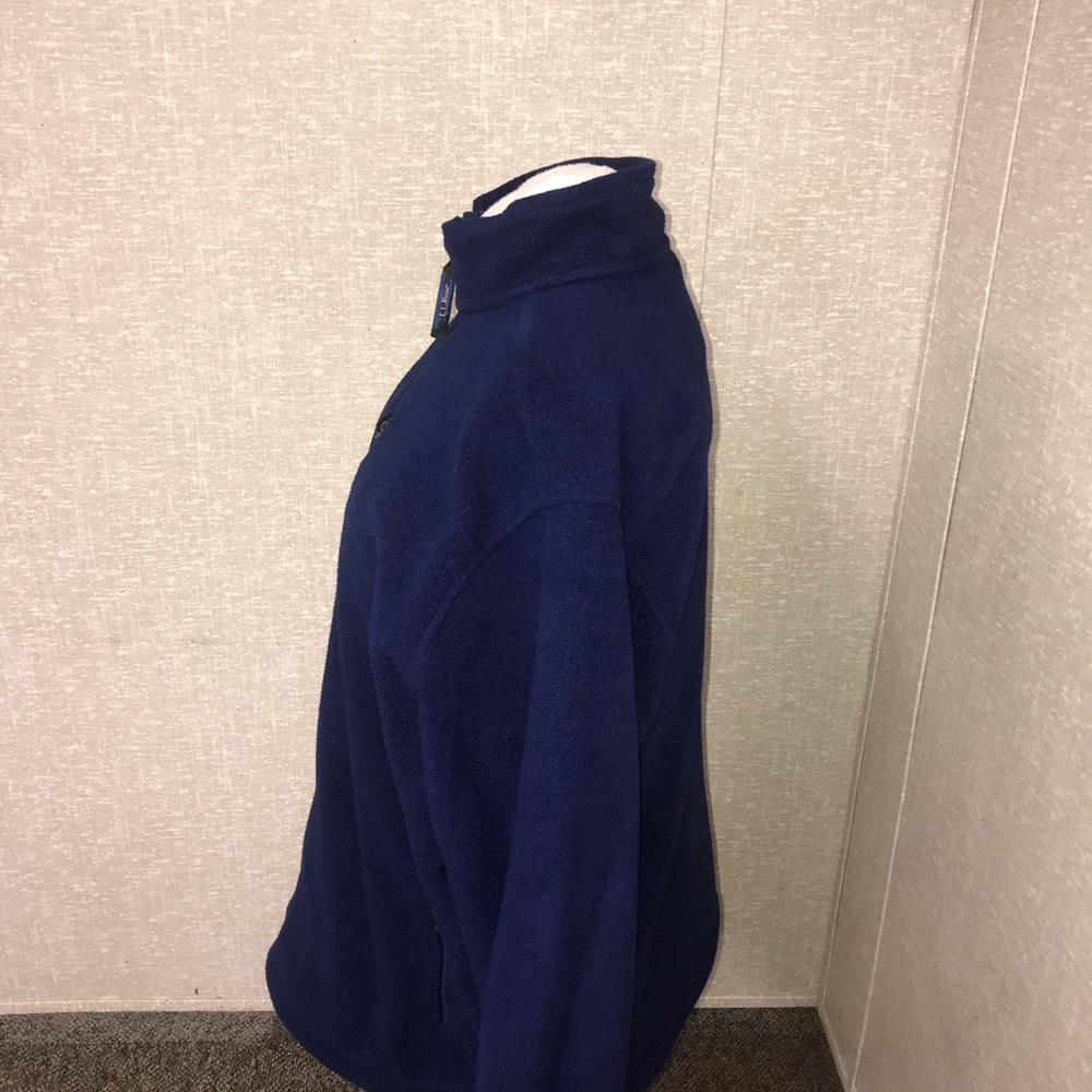 L.L.Bean Men Blue Fleece Coat Jacket size XL TALL USA - Picture 3 of 7